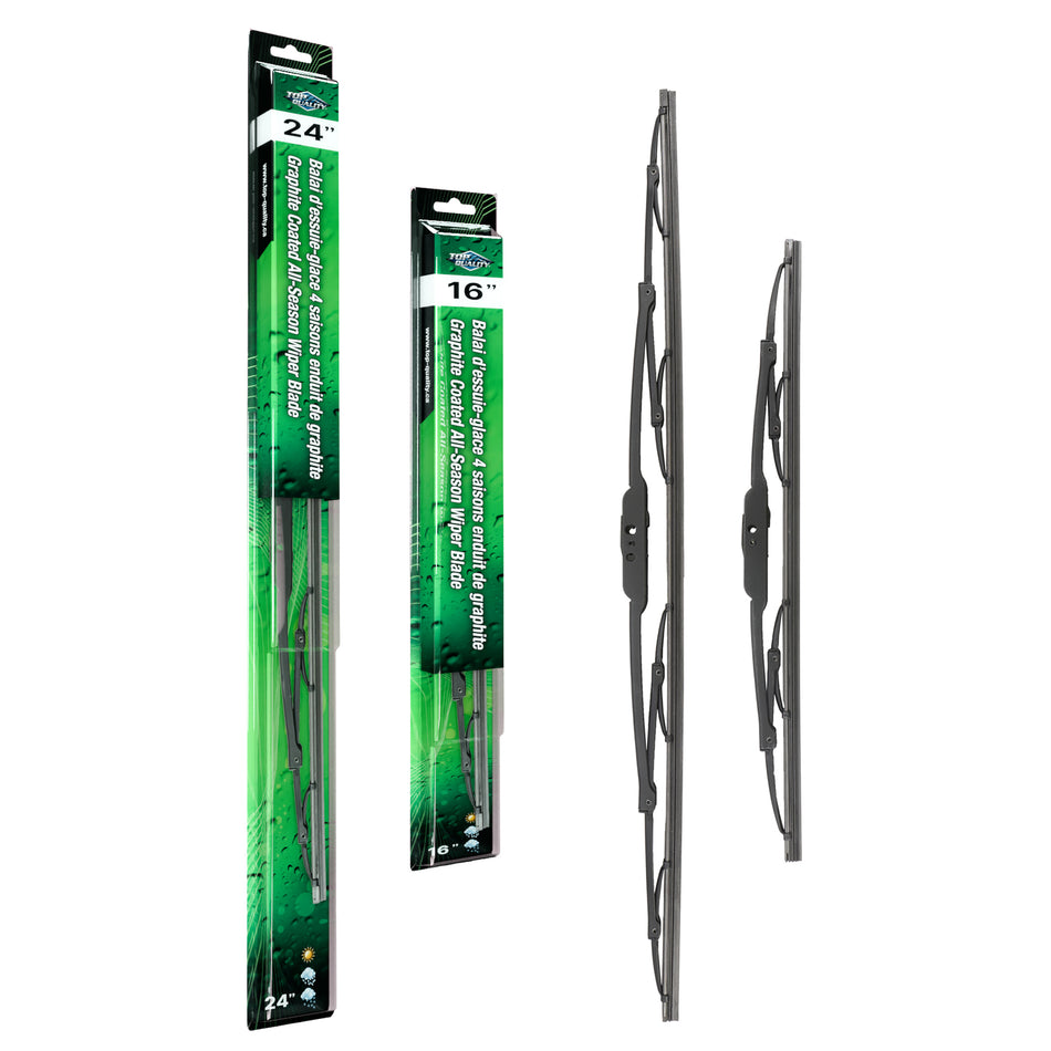 Top Quality OE Replacement All Season 24 & 16 Inch Universal J-Hook Wiper Blades Kit For K90-100042
