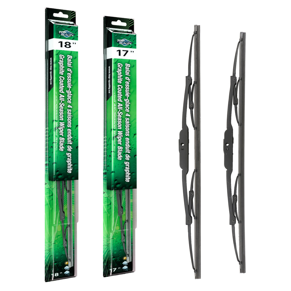 Top Quality OE Replacement All Season 18 & 17 Inch Universal J-Hook Wiper Blades Kit For K90-100054