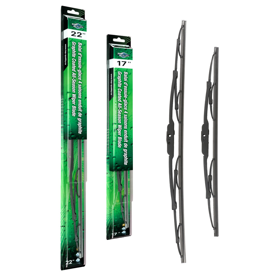 Top Quality OE Replacement All Season 22 & 17 Inch Universal J-Hook Wiper Blades Kit For K90-100057