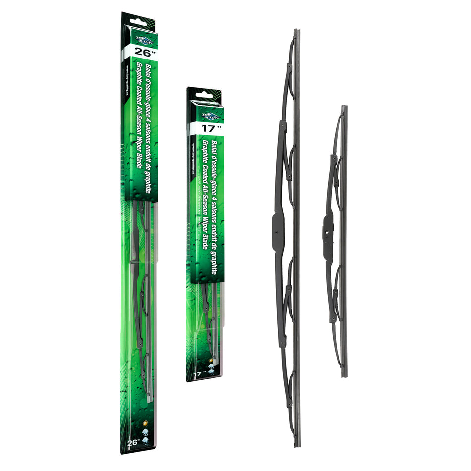 Top Quality OE Replacement All Season 26 & 17 Inch Universal J-Hook Wiper Blades Kit For K90-100059