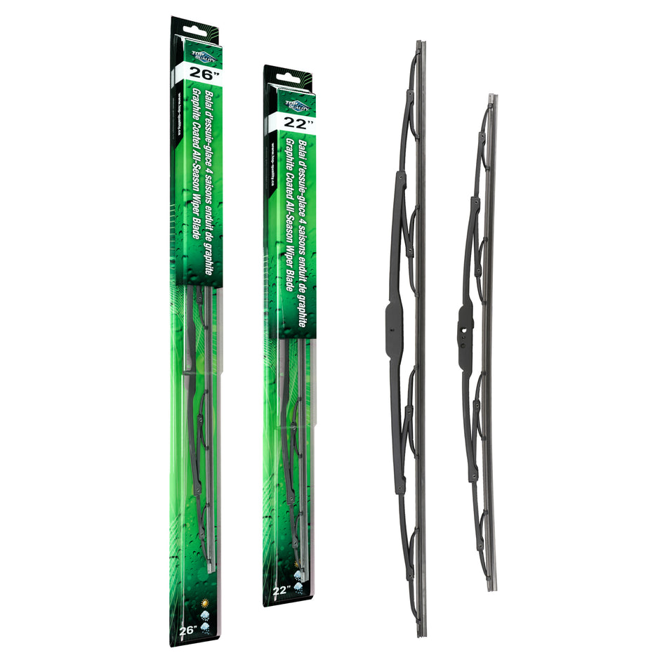 Top Quality OE Replacement All Season 26 & 22 Inch Universal J-Hook Wiper Blades Kit For K90-100162