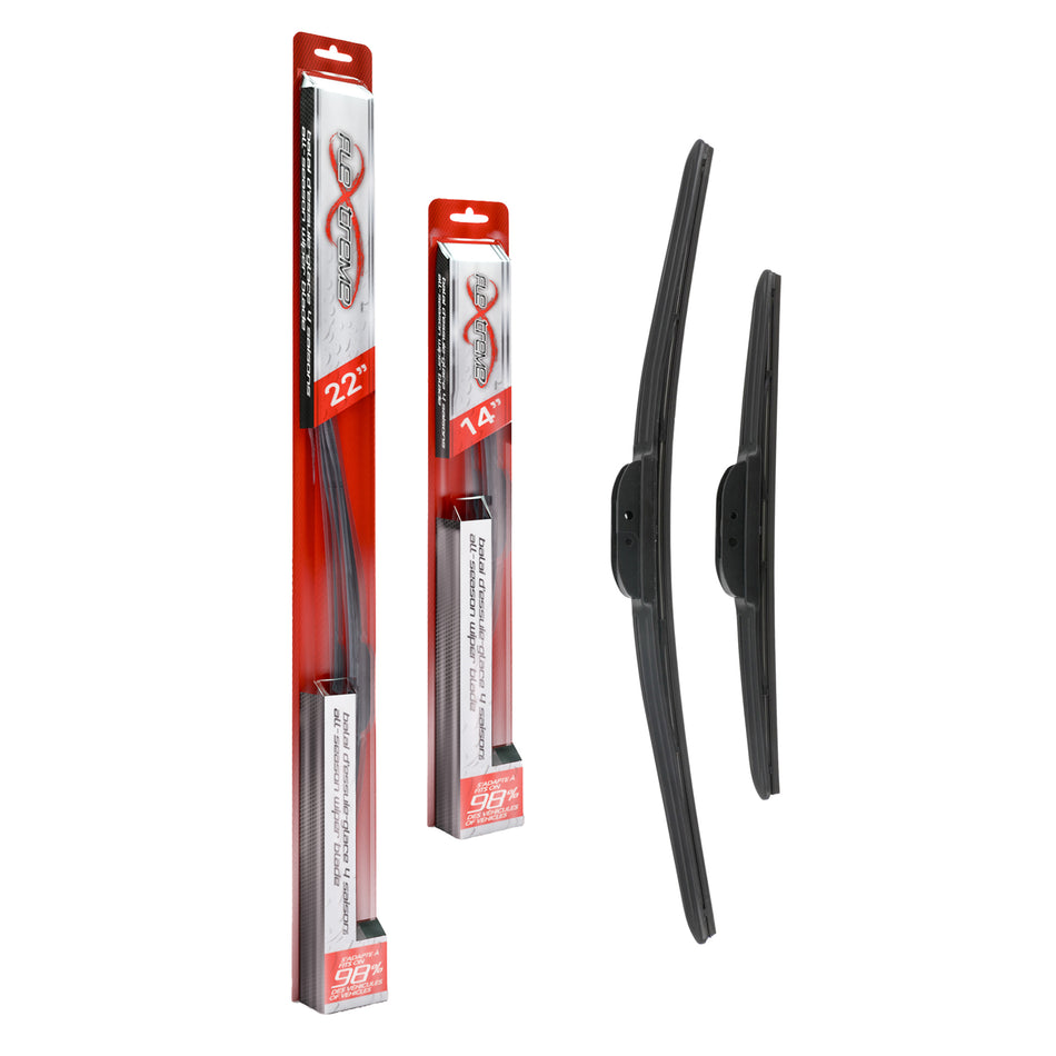 Flextreme OE Quality All Season 22 & 14 Inch Universal J-Hook Wiper Blades Kit For Toyota K90-100201