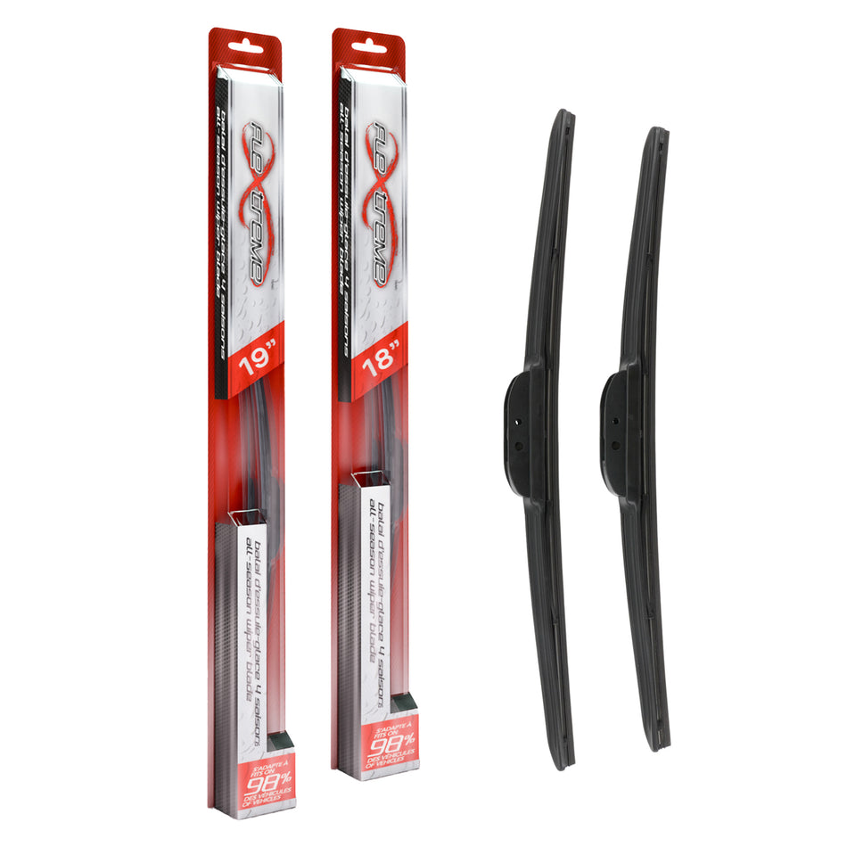 Flextreme OE Quality All Season 19 & 18 Inch Universal J-Hook Wiper Blades Kit For Nissan K90-100270
