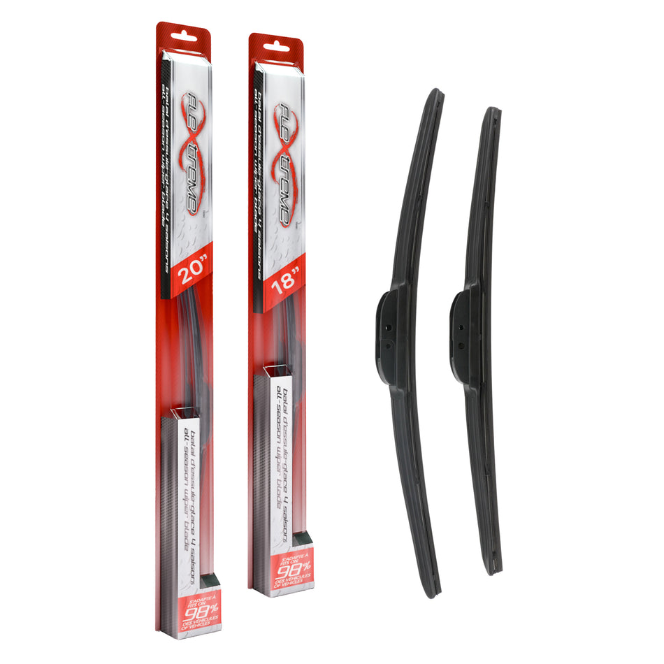 Flextreme OE Quality All Season 20 & 18 Inch Universal J-Hook Wiper Blades Kit For Ford K90-100271