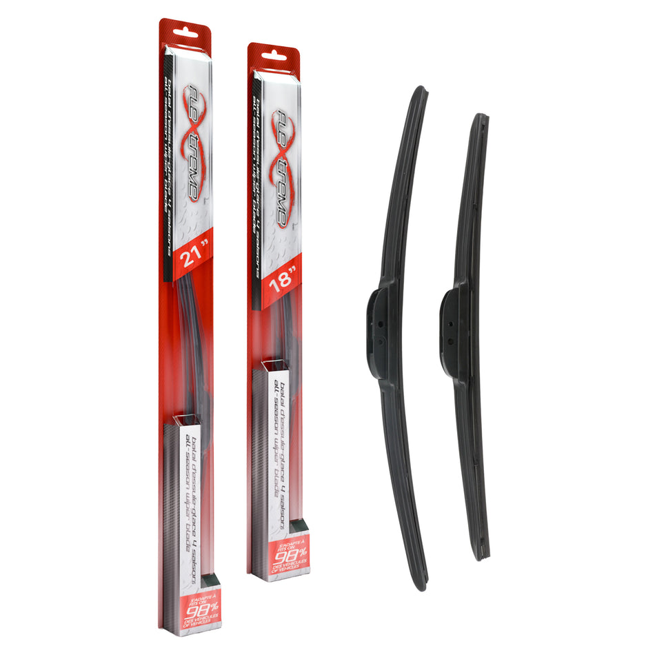 Flextreme OE Quality All Season 21 & 18 Inch Universal J-Hook Wiper Blades Kit For Toyota K90-100272