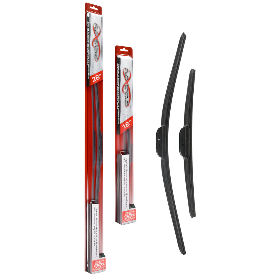 Flextreme OE Quality All Season 28 & 18 Inch Universal J-Hook Wiper Blades Kit For Nissan K90-100276