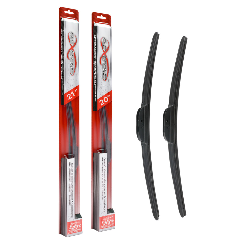 Flextreme OE Quality All Season 21 & 20 Inch Universal J-Hook Wiper Blades Kit For Honda K90-100316