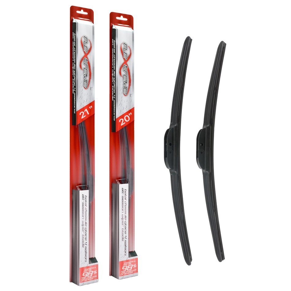 Flextreme OE Quality All Season 22 & 20 Inch Universal J-Hook Wiper Blades Kit For Toyota K90-100317