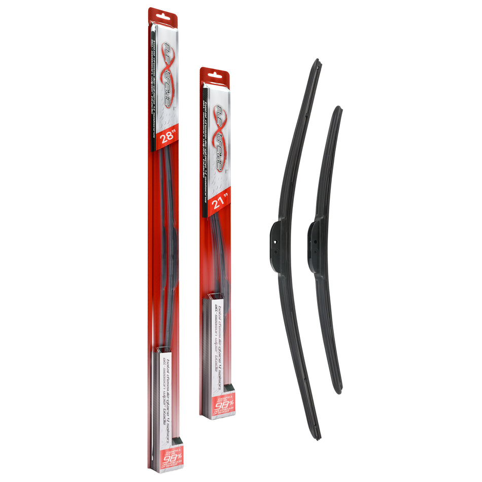 Flextreme OE Quality All Season 28 & 21 Inch Universal J-Hook Wiper Blades Kit For ML350 K90-100339