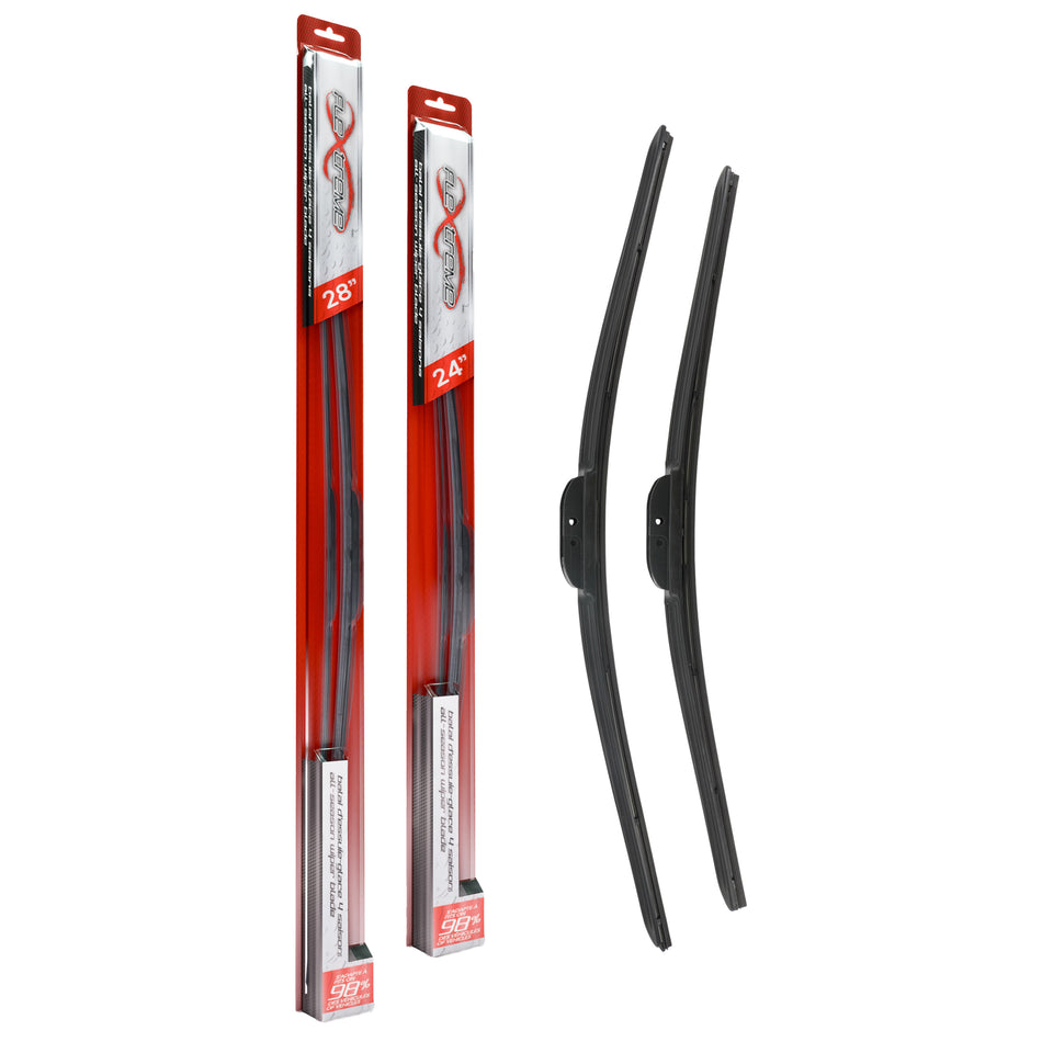 Flextreme OE Quality All Season 28 & 24 Inch Universal J-Hook Wiper Blades Kit For Honda K90-100367