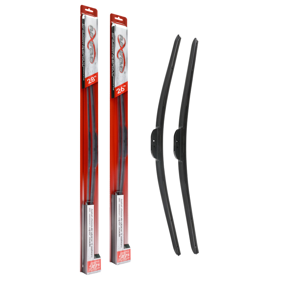 Flextreme 28 & 26 Inch Wiper Blades Kit For Ford Fusion C-Max Police Responder Hybrid SSV K90-100372
