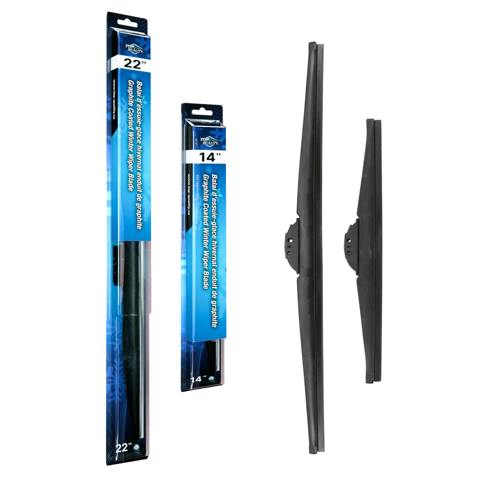 Top Quality Winter 22 & 14 Inch Universal J-Hook Wiper Blades Kit For Toyota Echo Nissan K90-100393