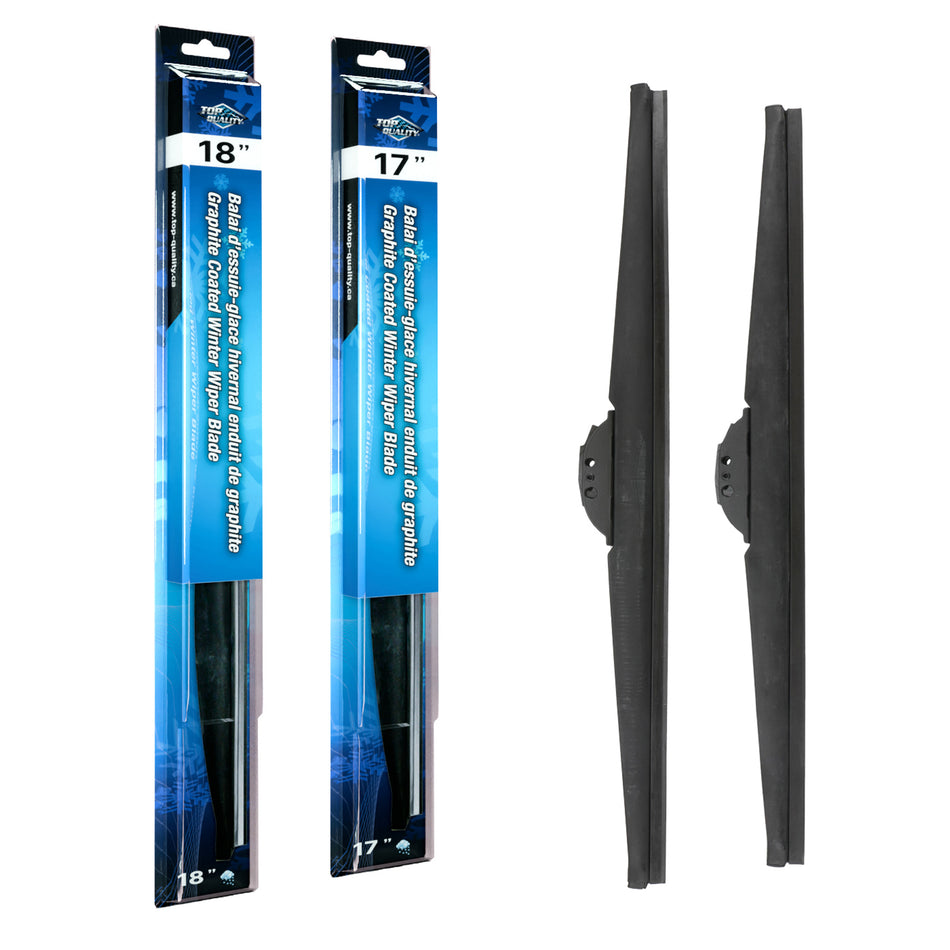 Top Quality Winter 18 & 17 Inch Universal J-Hook Wiper Blades Kit For 89-95 Subaru Justy K90-100435