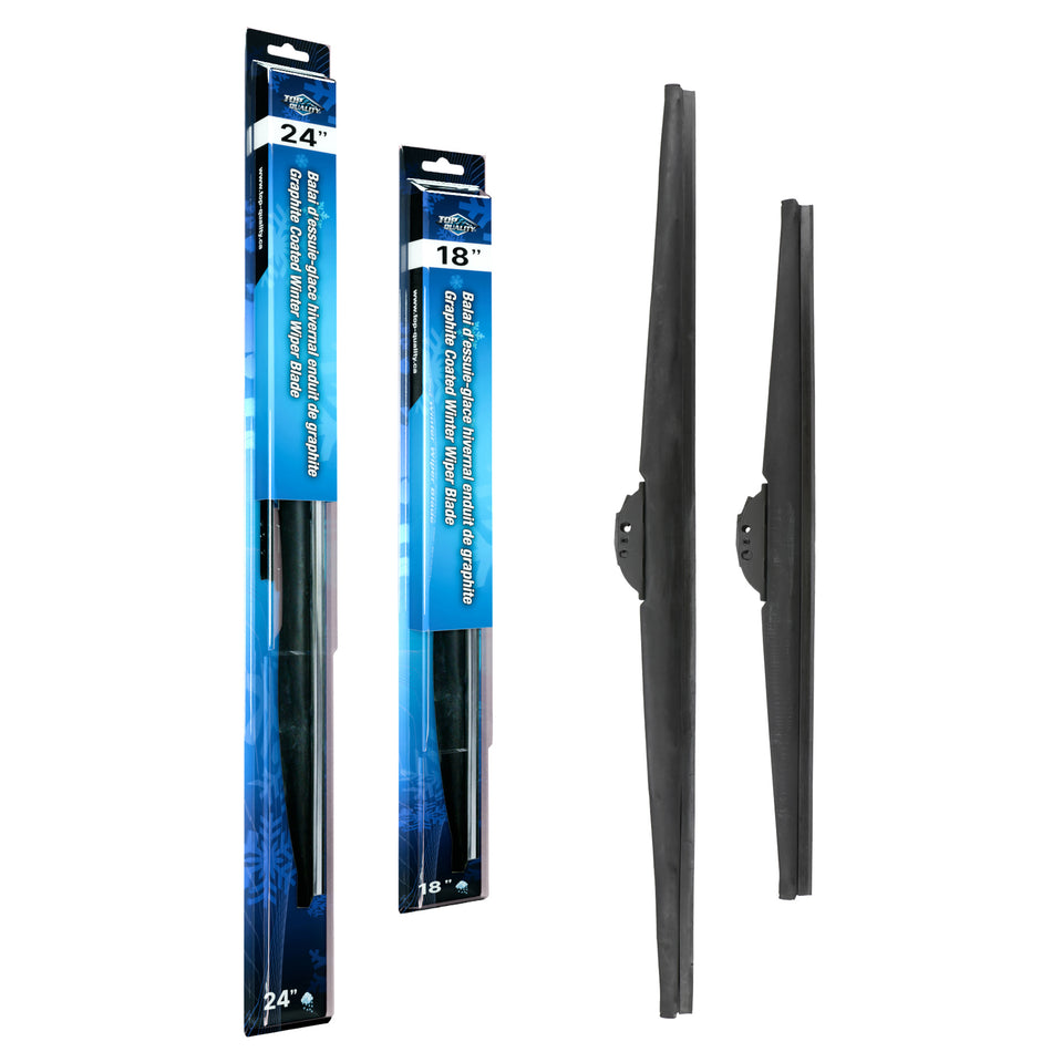 Top Quality Winter 24 & 18 Inch Universal J-Hook Wiper Blades Kit For Mazda Hyundai 3 Kia K90-100469