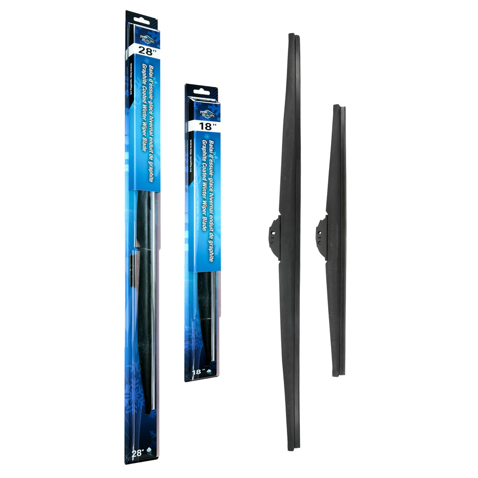 Top Quality Winter 28 & 18 Inch Universal J-Hook Wiper Blades Kit For 04-09 Nissan Quest K90-100471