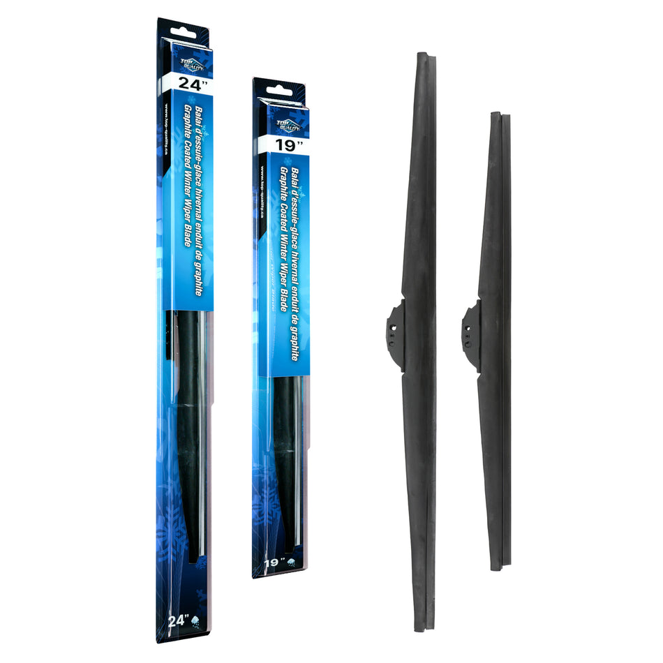 Top Quality Winter 24 & 19 Inch Universal J-Hook Wiper Blades Kit For Mazda 3 Dodge Ford K90-100491