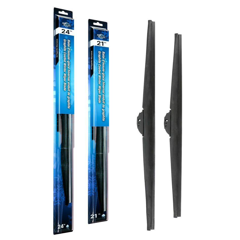 Top Quality Winter 24 & 21 Inch Universal J-Hook Wiper Blades Kit For Chevrolet RVR Honda K90-100524