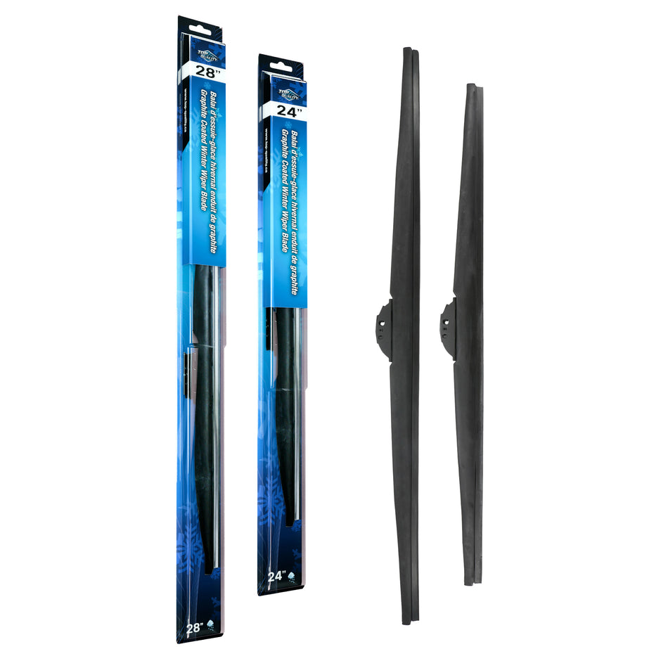 Top Quality Winter 28 & 24 Inch Universal J-Hook Wiper Blades Kit For Honda Civic Coupe K90-100549