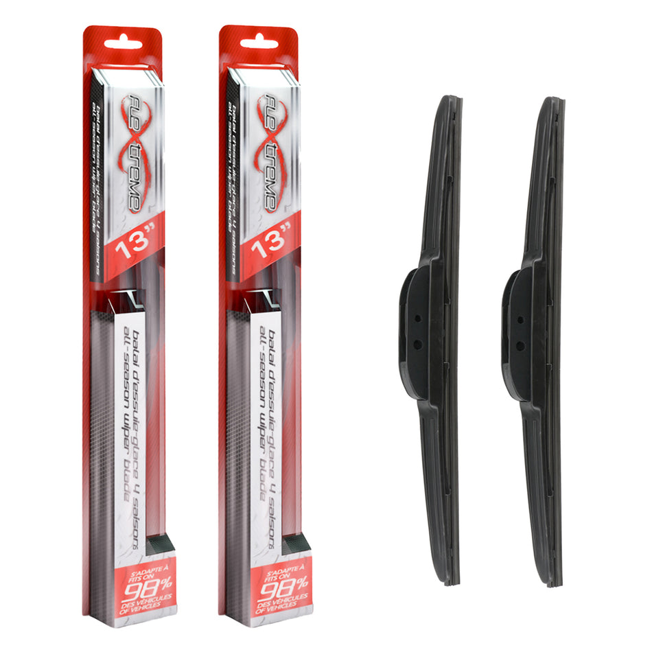 Flextreme OE Quality All Season 13 Inch Universal J-Hook Wiper Blades Pair For Jeep K90-100569