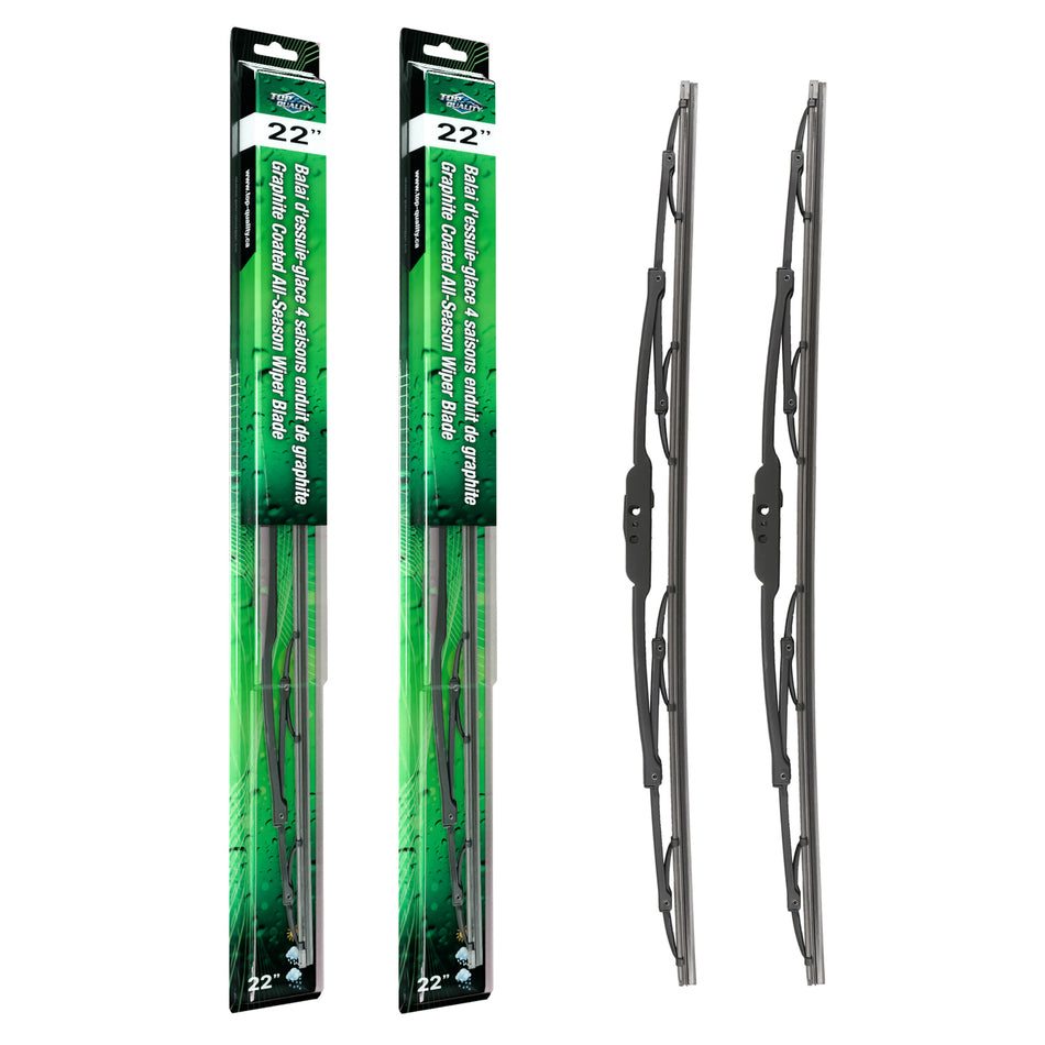 Top Quality OE Replacement All Season 22 Inch Universal J-Hook Wiper Blades Pair Kit For K90-100606