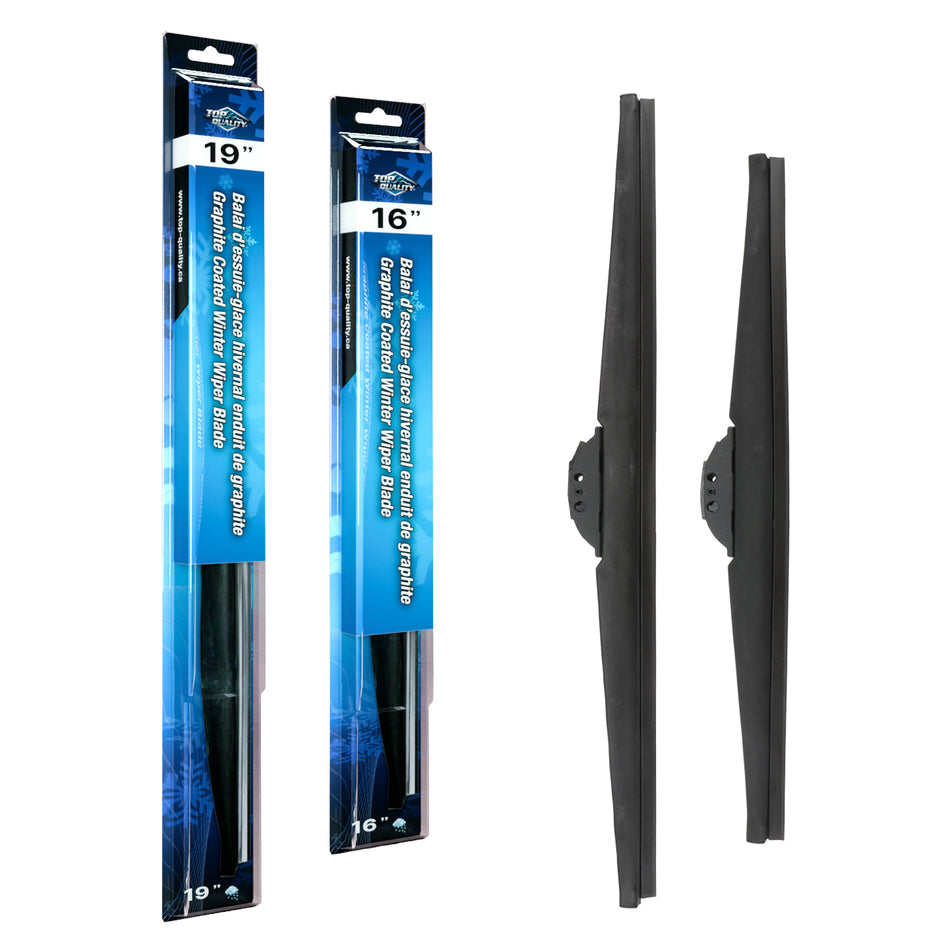Top Quality Winter 19 & 16 Inch Universal J-Hook Wiper Blades Kit For Pontiac Firefly K90-100626
