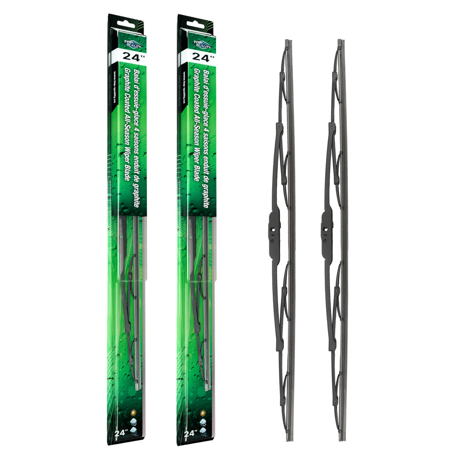 Top Quality OE Replacement All Season 24 Inch Universal J-Hook Wiper Blades Pair Kit For K90-100642