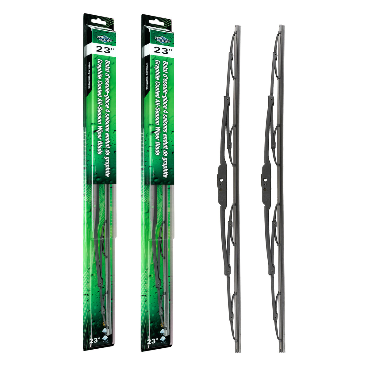 Top Quality OE Replacement All Season 23 Inch Universal J-Hook Wiper Blades Pair For K90-100680