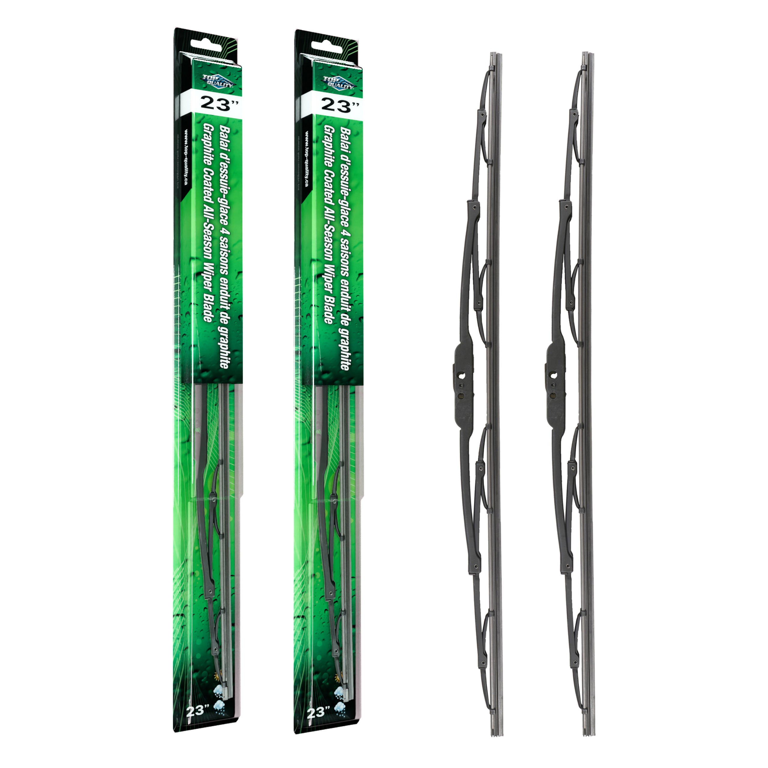 Top Quality OE Replacement All Season 23 Inch Universal J-Hook Wiper Blades Pair For K90-100680
