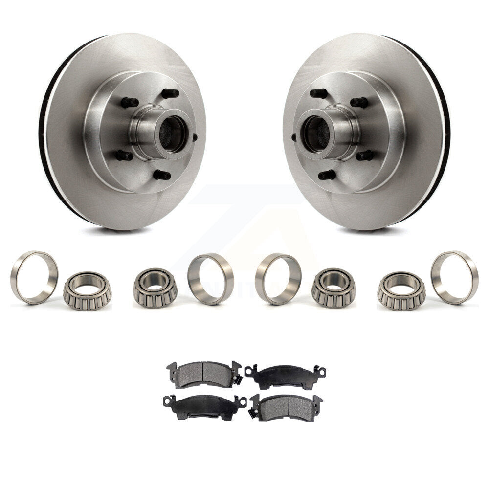 Front Brake Hub Rotor Inner & Outer Race Bearing Set Pad Kit For Chevrolet GMC C10 K5 KBB-1000038T