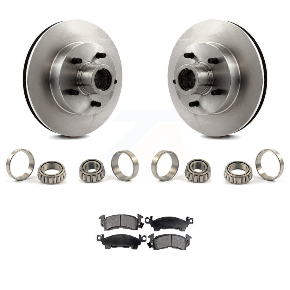 Front Brake Hub Rotor Inner & Outer Race Bearing Set Pad Kit For Chevrolet GMC C10 K5 KBB-1000038T