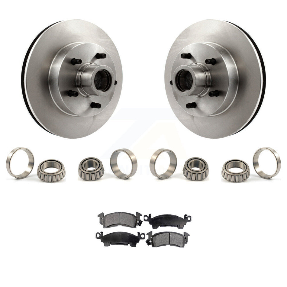 Front Brake Hub Rotor Inner & Outer Race Bearing Set Pad Kit For Chevrolet GMC C10 K5 KBB-1000038T