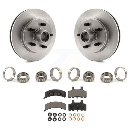 Front Brake Hub Rotor Inner & Outer Race Bearing Set Pads Kit For C1500 Chevrolet GMC KBB-1000068T