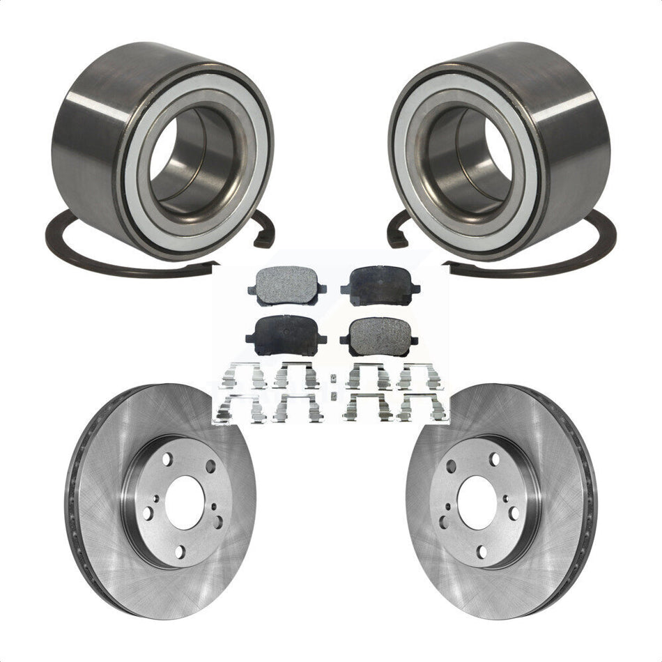 Front Wheel Bearing With Disc Brake Rotors And Ceramic Pads Kit For Toyota Camry Avalon Lexus ES300 Solara KBB-100008