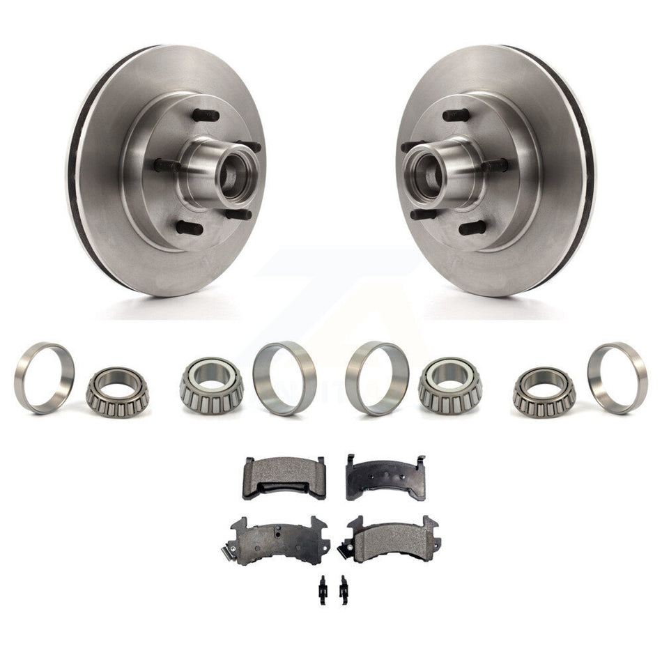 Front Brake Hub Rotor Inner & Outer Race Bearing Set Pad Kit For Chevrolet Camaro S10 KBB-1000098T