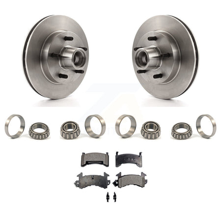 Front Brake Hub Rotor Inner & Outer Race Bearing Set And Pad Kit For Chevrolet Camaro KBB-1000108T