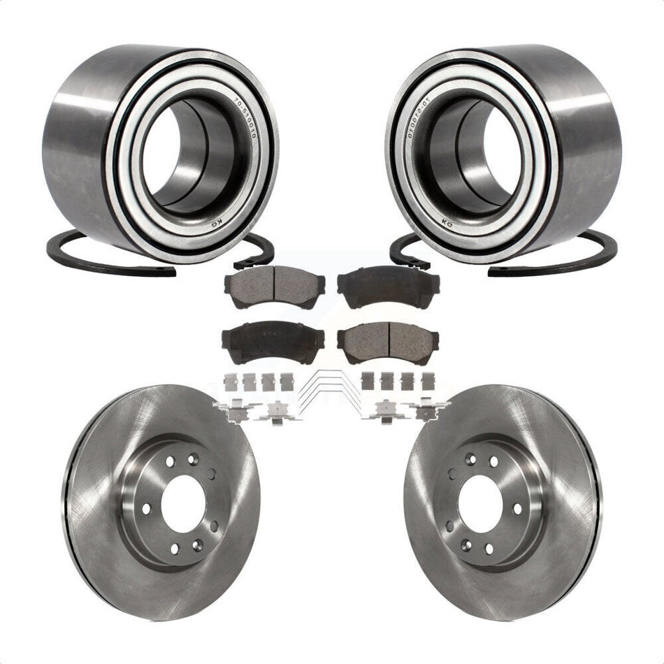 Front Wheel Bearing With Disc Brake Rotors And Ceramic Pads Kit For Ford Fusion Lincoln MKZ Mercury Milan Mazda 6 Zephyr KBB-100020
