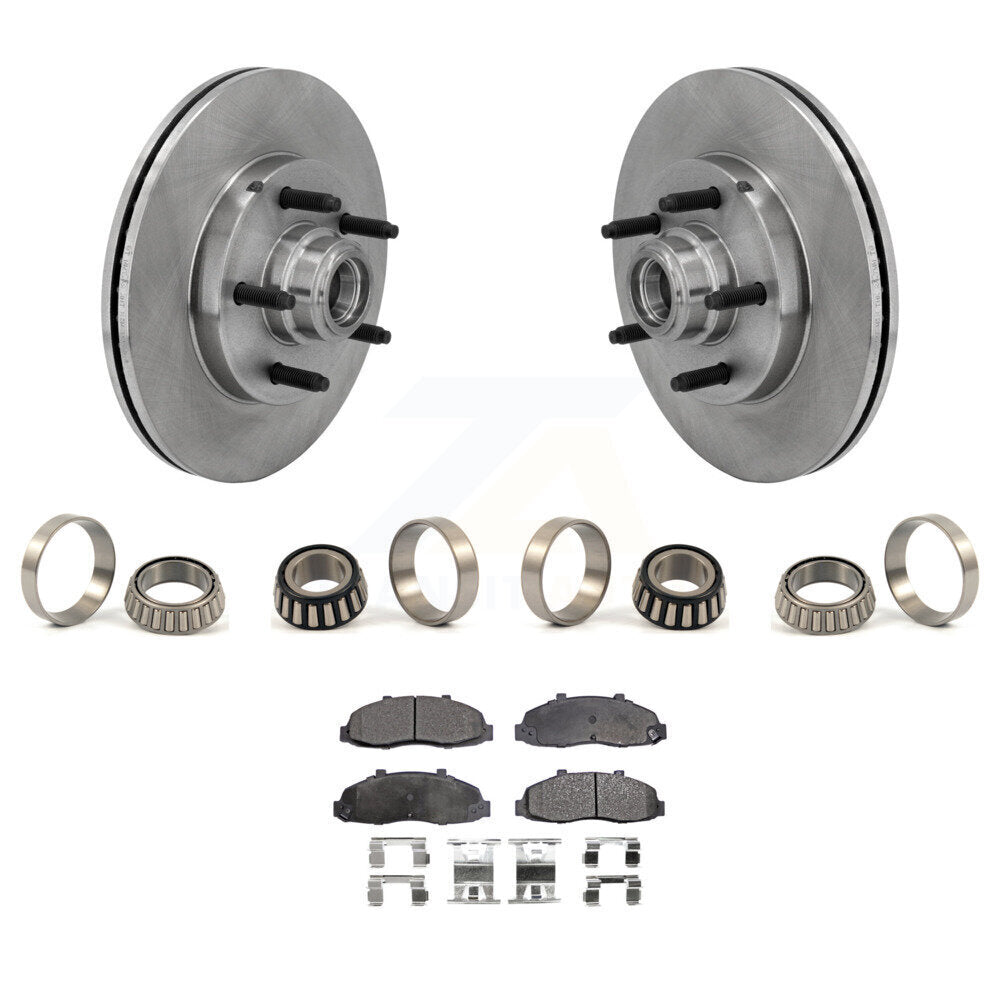 Front Brake Hub Rotor Inner & Outer Race Bearing Set Pad Kit For 02 Lincoln Blackwood KBB-1000318T