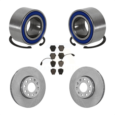 Front Wheel Bearing Brake Rotor Pad Kit For 02 Volkswagen Passat With Dual Piston Caliper KBB-100056