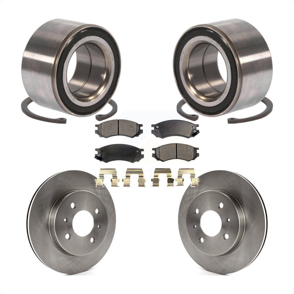 Front Wheel Bearing With Disc Brake Rotors And Ceramic Pads Kit For Saturn SL2 SL1 SC2 SL SC1 SW2 SW1 SC KBB-100059