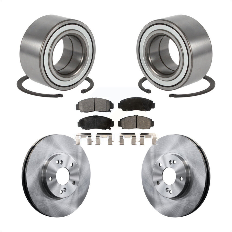 Front Wheel Bearing With Disc Brake Rotors And Ceramic Pads Kit For Acura TL CL KBB-100093
