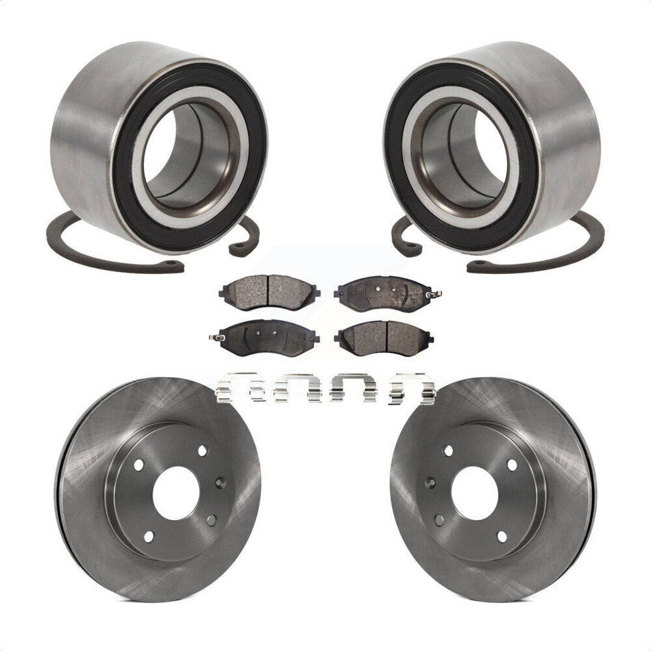 Front Wheel Bearing With Disc Brake Rotors And Ceramic Pads Kit For Suzuki Forenza Reno Chevrolet Optra KBB-100098