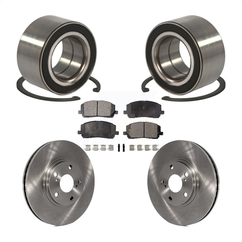 Front Wheel Bearing With Disc Brake Rotors And Ceramic Pads Kit For Toyota Highlander KBB-100135