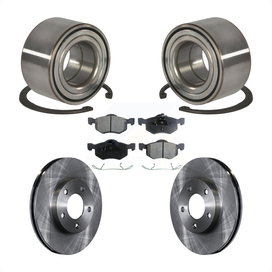 Front Wheel Bearing With Disc Brake Rotors And Ceramic Pads Kit For Ford Escape Mazda Tribute Mercury Mariner KBB-100152