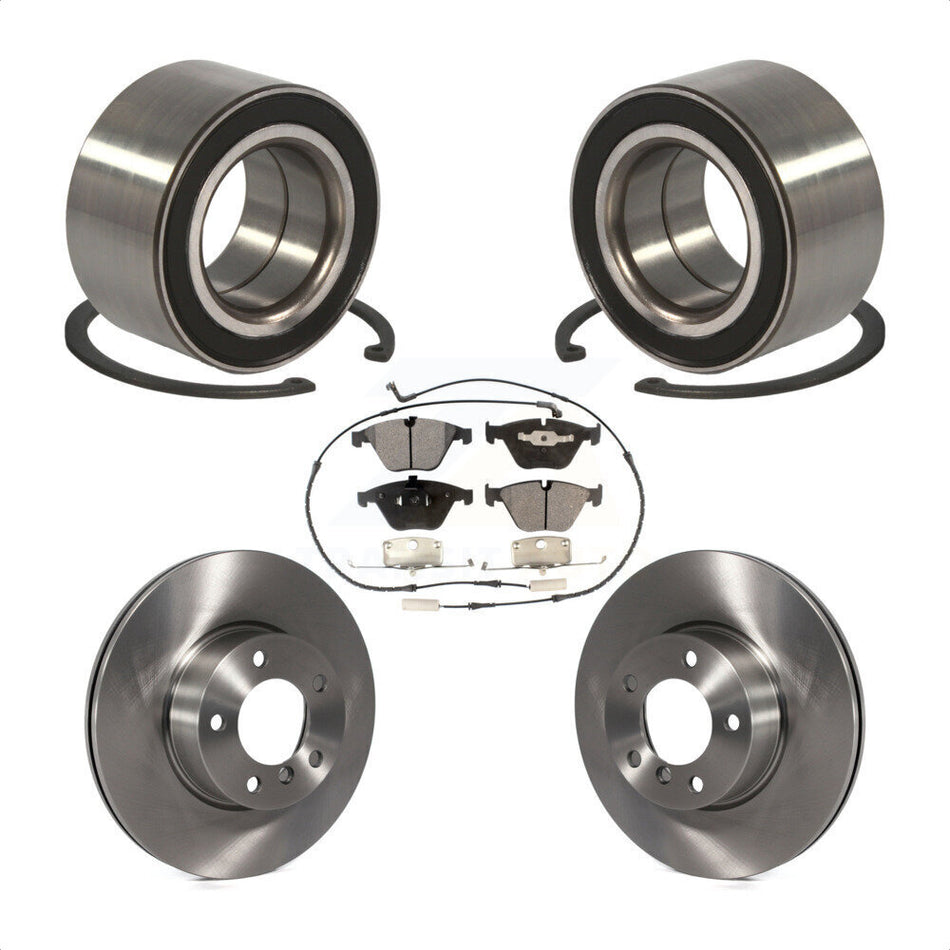 Front Wheel Bearing With Disc Brake Rotors And Ceramic Pads Kit For BMW 328i xDrive 328xi KBB-100192