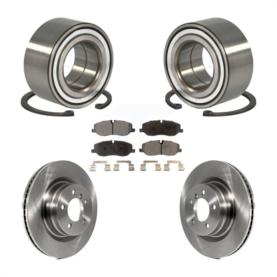 Front Wheel Bearing With Disc Brake Rotors And Ceramic Pads Kit For 2006-2009 Land Rover Range Naturally Aspirated KBB-100195