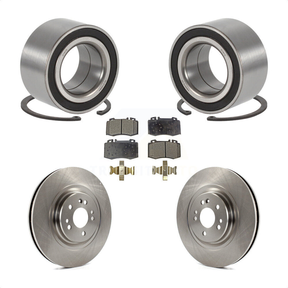 Front Wheel Bearing With Disc Brake Rotors And Ceramic Pads Kit For Mercedes-Benz ML500 ML430 ML55 AMG KBB-100204