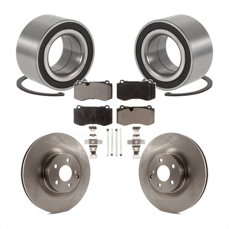 Front Wheel Bearing With Disc Brake Rotors And Ceramic Pads Kit For 2009 Mercedes-Benz S450 KBB-100207