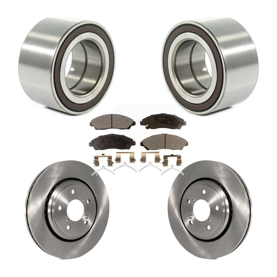 Front Wheel Bearing With Disc Brake Rotors And Ceramic Pads Kit For 2017-2019 Honda Ridgeline KBB-100214