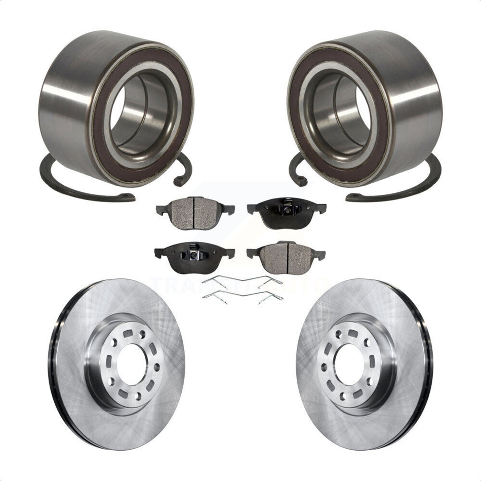 Front Wheel Bearing With Disc Brake Rotors And Ceramic Pads Kit For Mazda 3 5 Sport KBB-100273