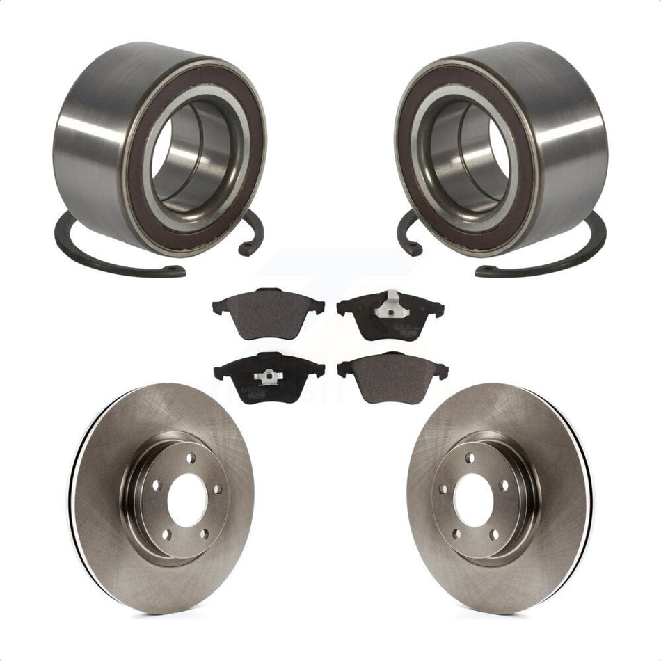 Front Wheel Bearing With Disc Brake Rotors And Ceramic Pads Kit For Mazda 3 KBB-100275